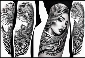 long flowing scaly

fan tail tattoo idea