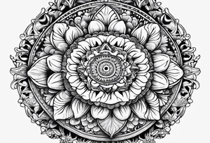 Shaggy mane mushroom mandala tattoo design tattoo idea