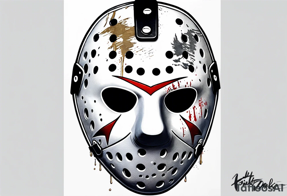 Friday the 13th mask, 13 in the mask tattoo idea