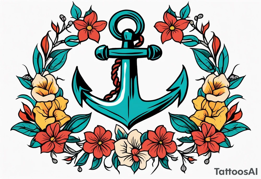 anchor

vintage tattoo style old school traditional bold color simple with flowers surrounded tattoo idea