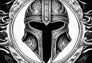 Spartan helmet tattoo idea
