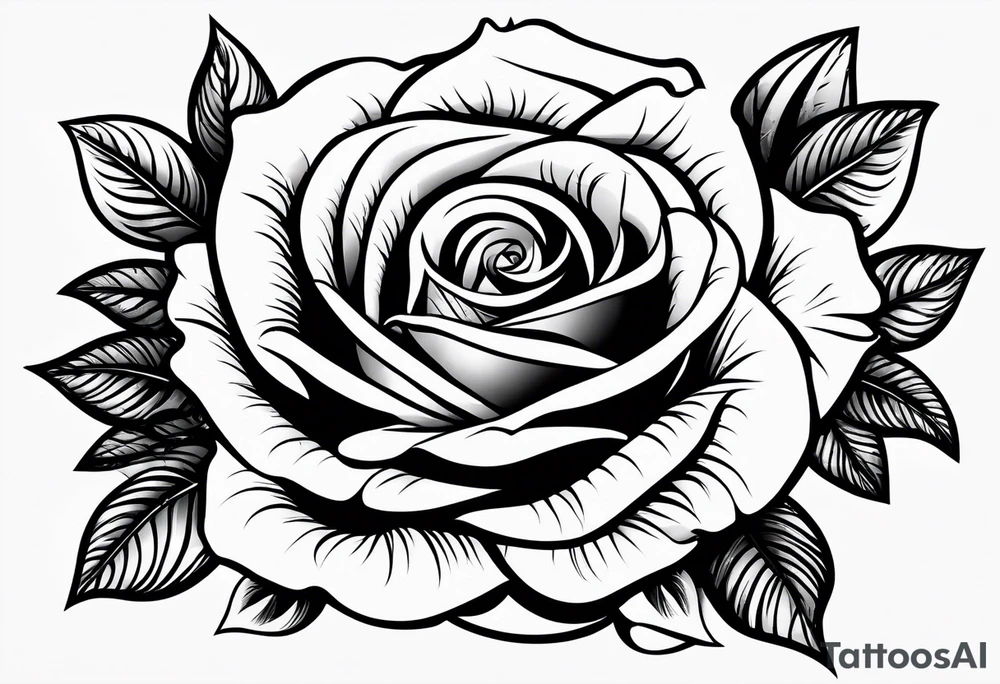Rose with a eye tattoo idea