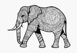 Elephant sense of community tattoo idea