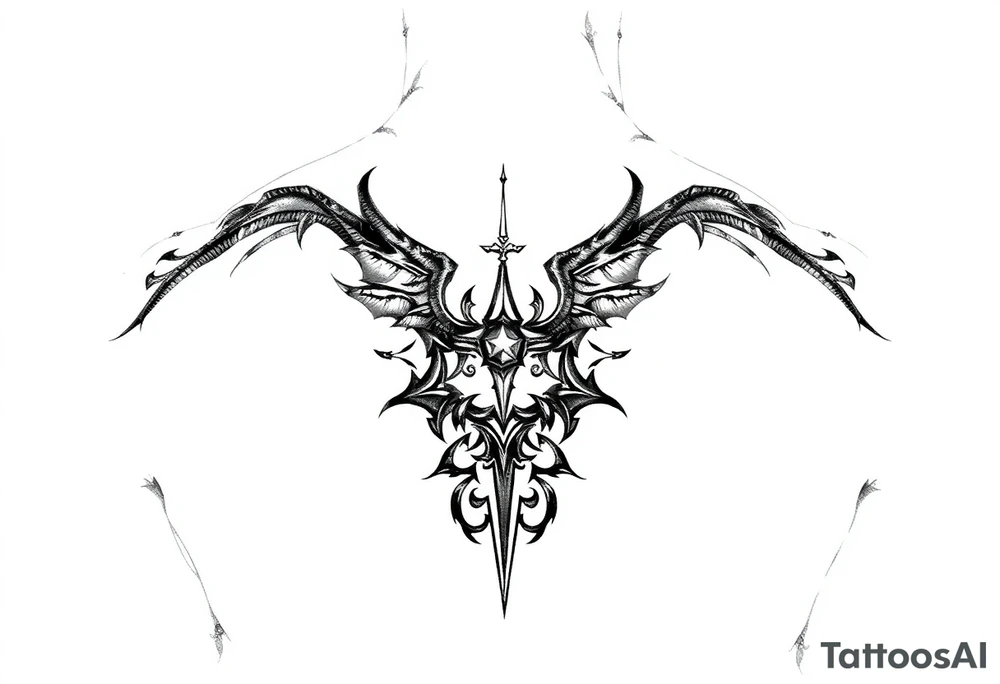 Dark magic small tattoo idea