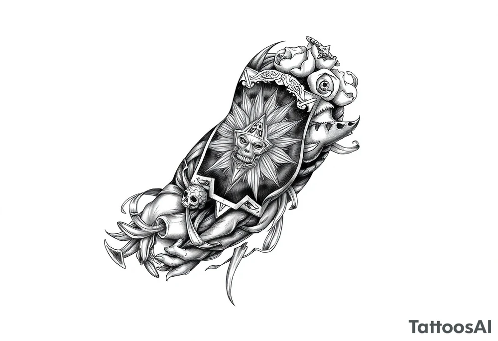 Tarot card theme tattoo idea