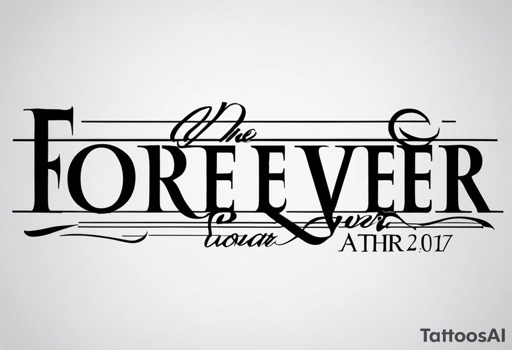 The words forever & Ever and Roman Numerals for 6,12,2012 tattoo idea The words forever & Ever and Roman Numerals for 6,12,2012 tattoo idea