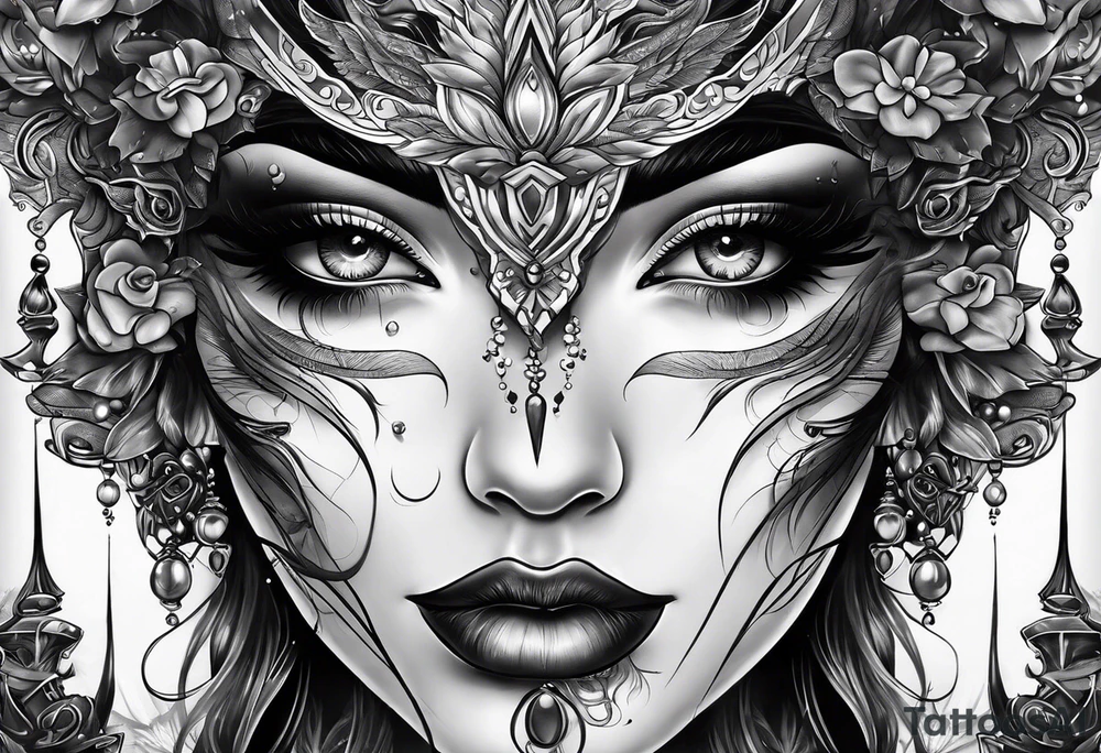 bleeding eyes tattoo idea