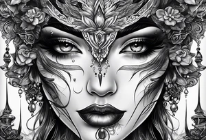 bleeding eyes tattoo idea