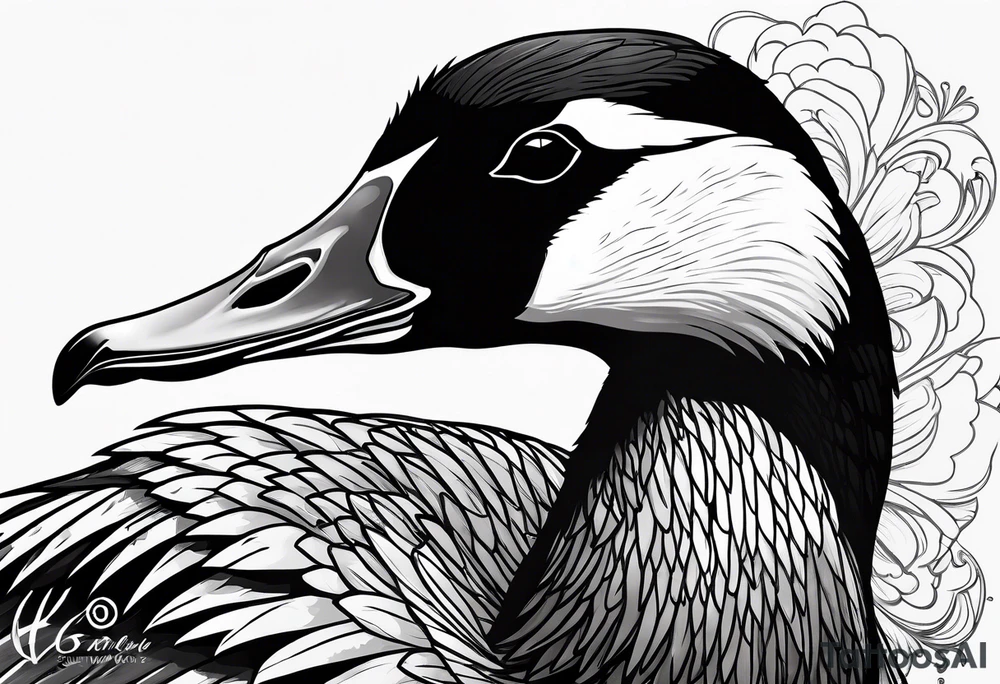 canadian goose angry tattoo idea