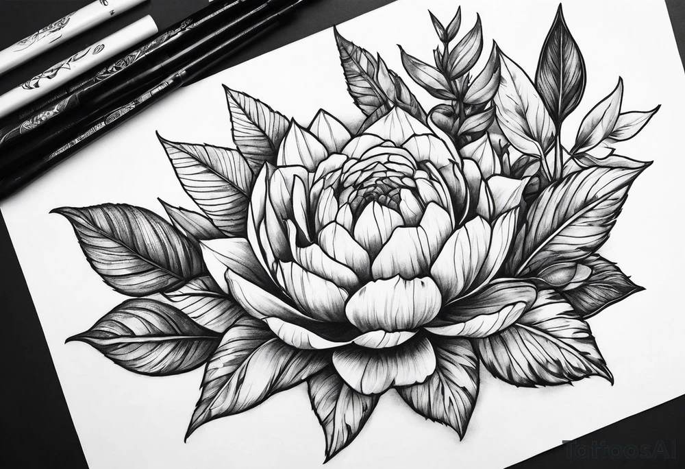 Plants tattoo idea