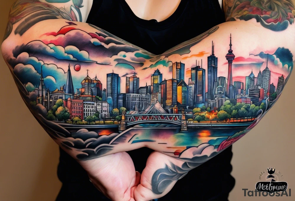 Melbourne Skyline tattoo idea