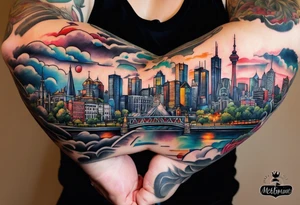 Melbourne Skyline tattoo idea