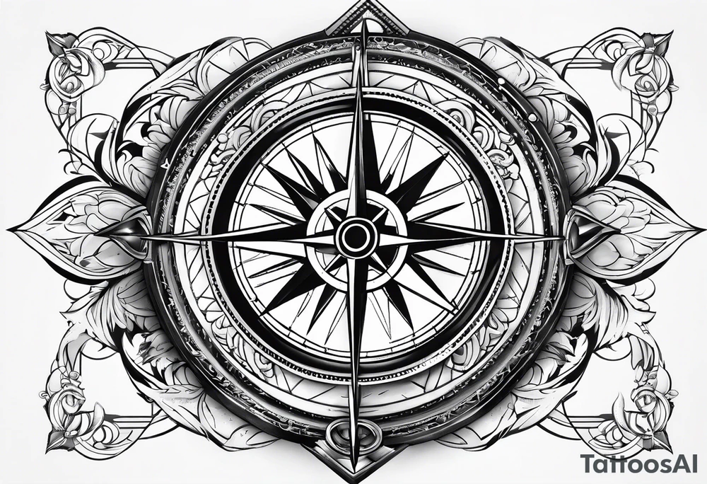 Compass on world tattoo idea