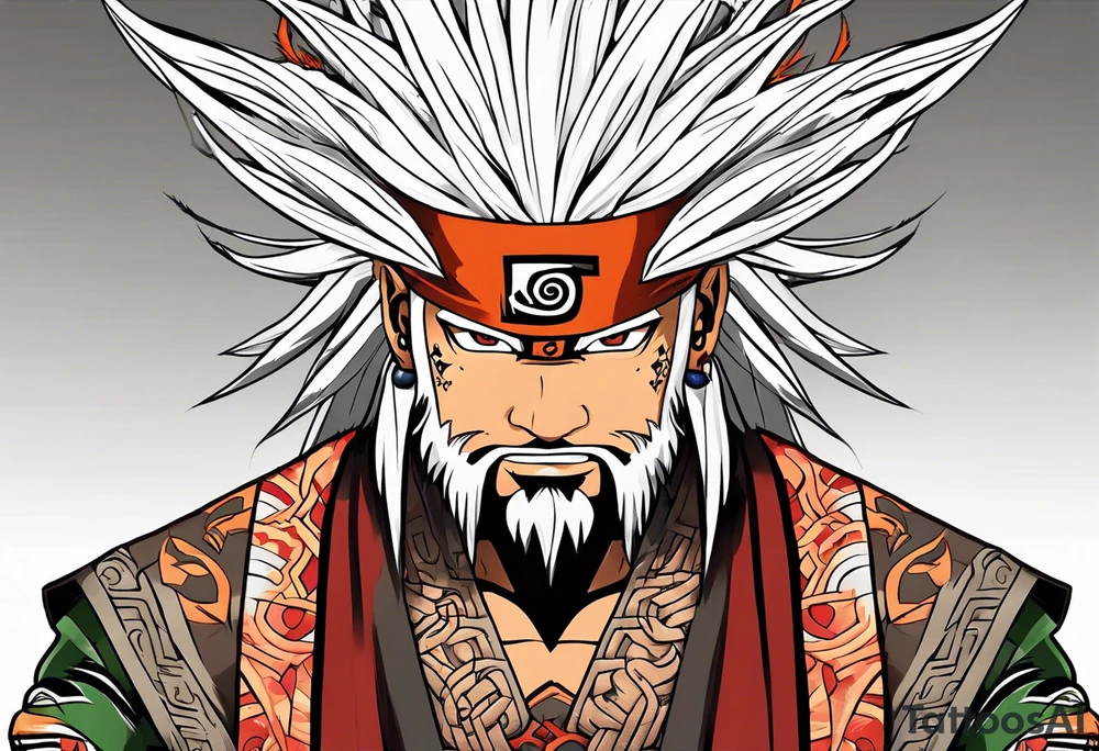 Jiraiya in Sage mode from the anime naruto tattoo idea