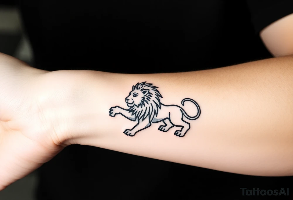 Fancy style "leo" start constilation birth
 sign lion tattoo idea