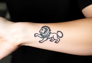 Fancy style "leo" start constilation birth
 sign lion tattoo idea