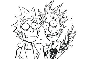 rick et morty tattoo idea