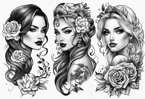 2 sets of twins tattoo idea