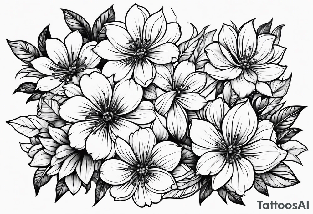 small flower sideways tattoo idea