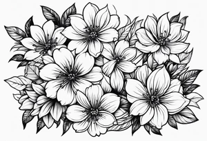 small flower sideways tattoo idea