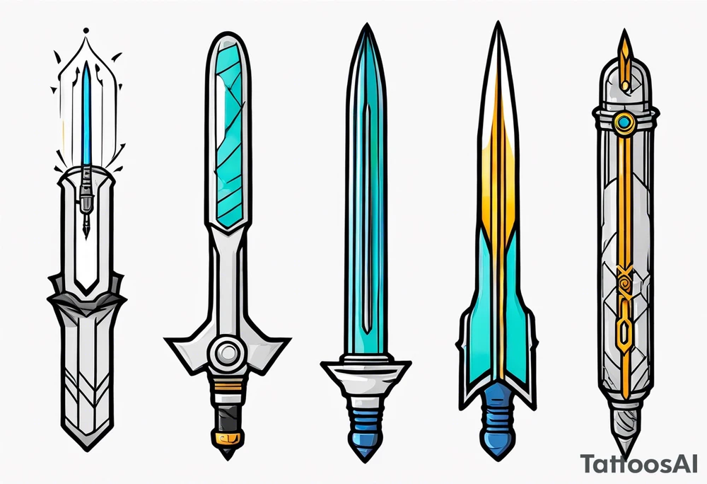 elder wand, sonic screwdriver, lightsaber, sword tattoo idea