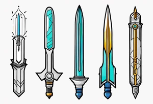 elder wand, sonic screwdriver, lightsaber, sword tattoo idea