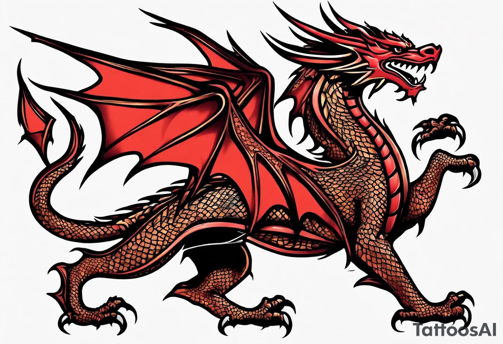 welsh dragon tattoo idea