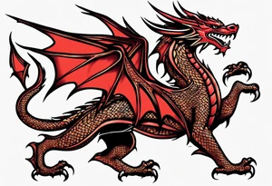 welsh dragon tattoo idea