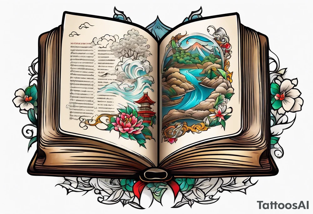 open book tattoo idea