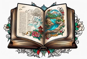 open book tattoo idea