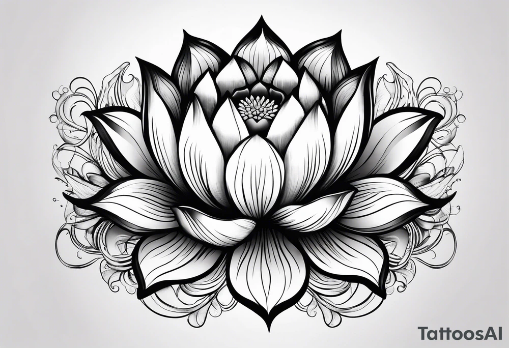 Lotus flower tattoo idea