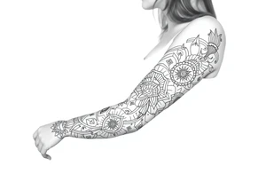 bold line shamanstyle tattoo idea