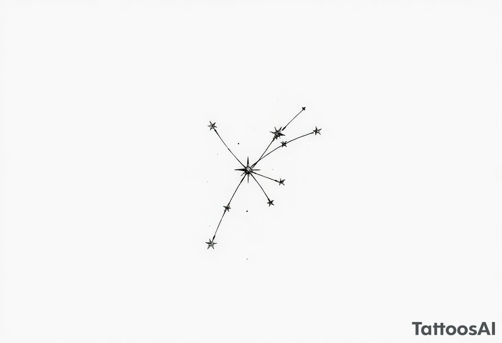 Castor and pollux star 
constellation tattoo idea