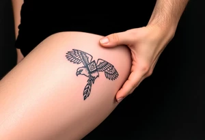 horus is egyptian mythology as a falcon and associated with taurus ruling by venus tattoo idea