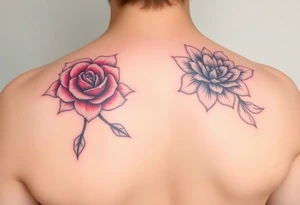 Rose and Chrysanthemum tattoo tattoo idea