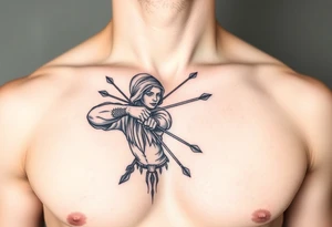 archer with arrows tattoo idea