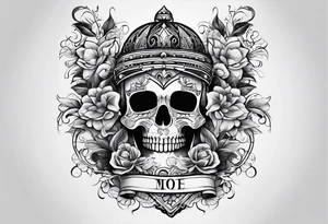 sleeve filler behind words tattoo idea