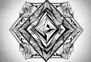 Diamond pattern shapes tattoo idea