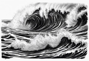 rough ocean tattoo idea