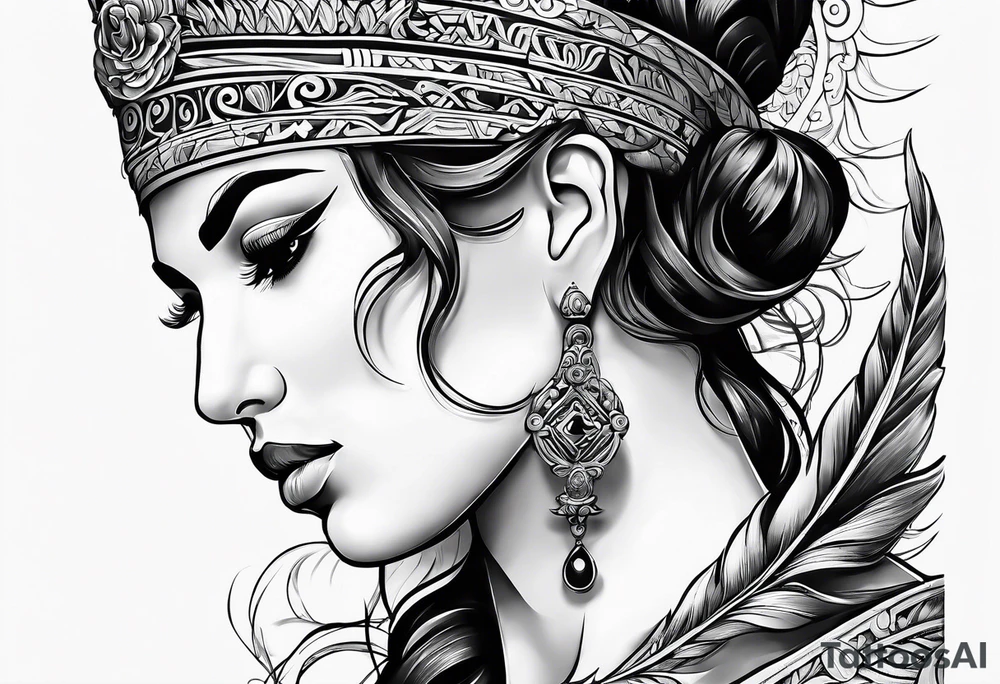 greek inspired water based tattoo tattoo idea