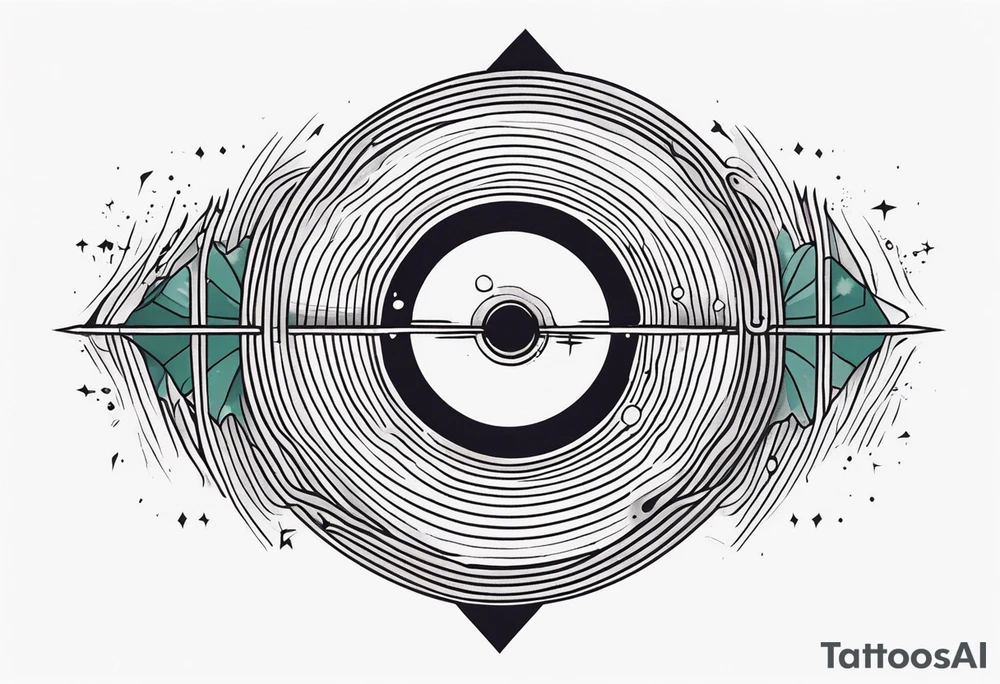 electric wave diffraction in a hole tattoo idea