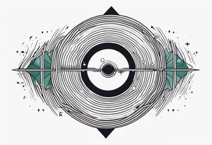 electric wave diffraction in a hole tattoo idea