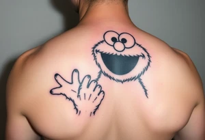 Cookie Monster with Oscar the grouch tattoo idea