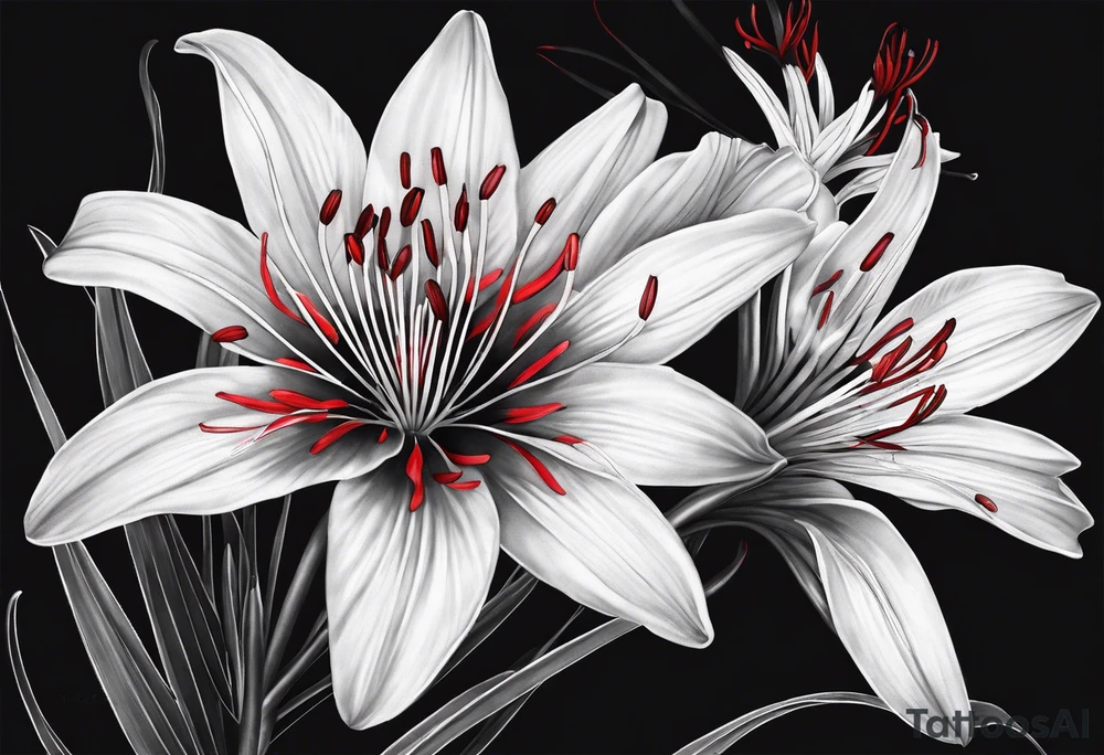 Red spider lilies tattoo idea
