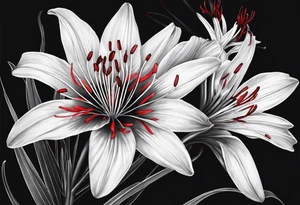 Red spider lilies tattoo idea