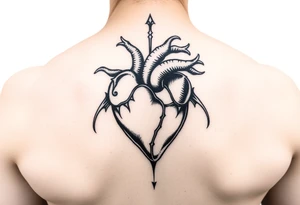 vampire heart tattoo idea