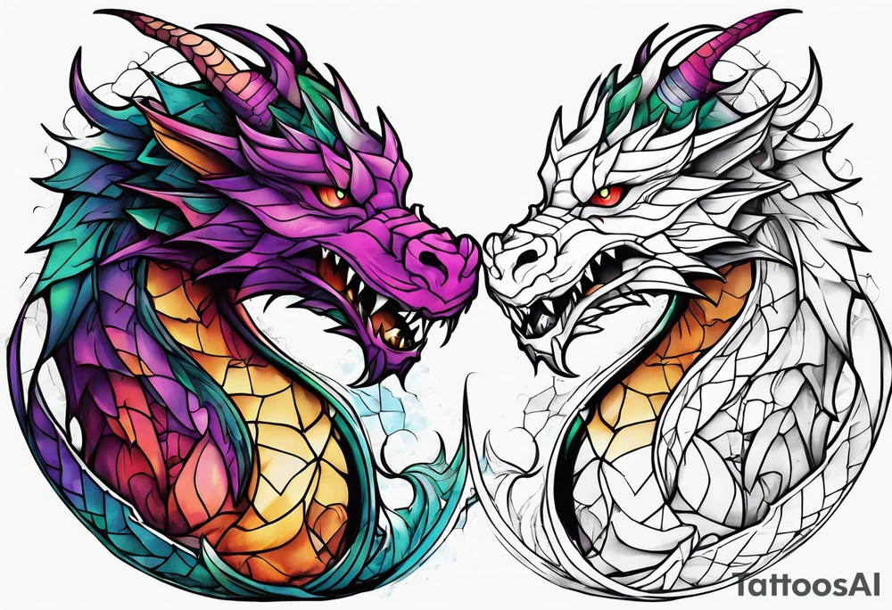 Dragon, tear skin and get out tattoo idea
