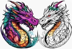 Dragon, tear skin and get out tattoo idea