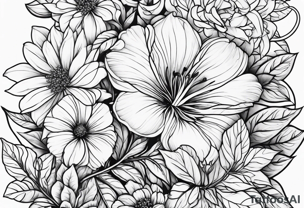 flowers and vines tattoo idea