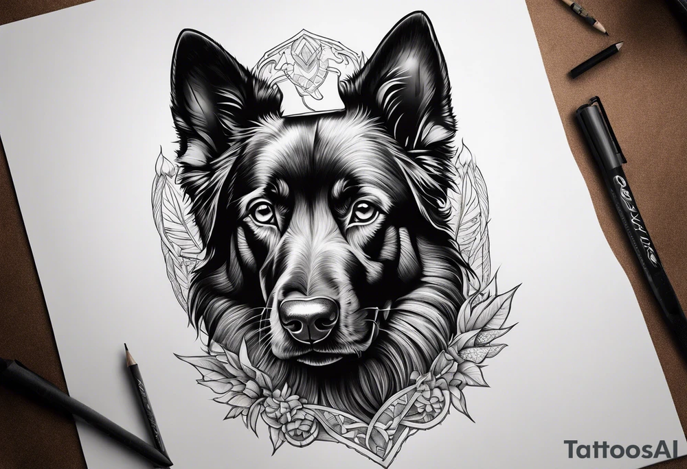 Savage dog tattoo idea